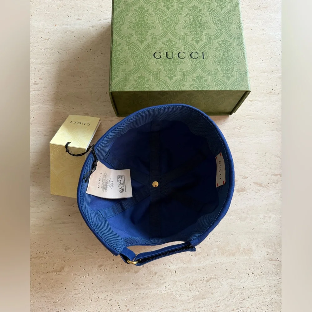 NWT GUCCI Kids Blue Ducker Cap - Hat Sz L / 56cm💙🌟